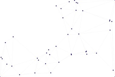 Bağlı Noktalar ve Çizgiler Çokgen Teknoloji Yapısı ile Soyut Geometrik Ağ Ağı Ağı Arkaplanı