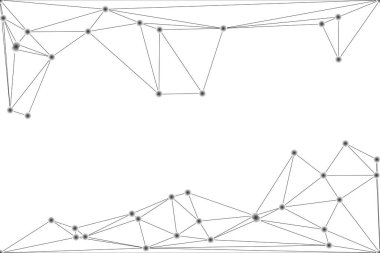 Bağlı Noktalar ve Çizgiler Çokgen Teknoloji Yapısı ile Soyut Geometrik Ağ Ağı Ağı Arkaplanı
