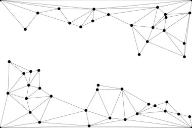 Bağlı Noktalar ve Çizgiler Çokgen Teknoloji Yapısı ile Soyut Geometrik Ağ Ağı Ağı Arkaplanı