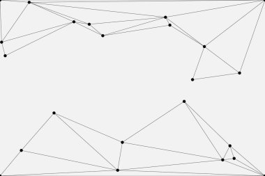 Bağlı Noktalar ve Çizgiler Çokgen Teknoloji Yapısı ile Soyut Geometrik Ağ Ağı Ağı Arkaplanı