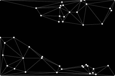 Bağlı Noktalar ve Çizgiler Çokgen Teknoloji Yapısı ile Soyut Geometrik Ağ Ağı Ağı Arkaplanı