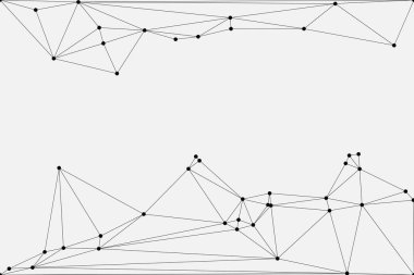 Bağlı Noktalar ve Çizgiler Çokgen Teknoloji Yapısı ile Soyut Geometrik Ağ Ağı Ağı Arkaplanı