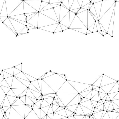 Bağlı Noktalar ve Çizgiler Çokgen Teknoloji Yapısı ile Soyut Geometrik Ağ Ağı Ağı Arkaplanı