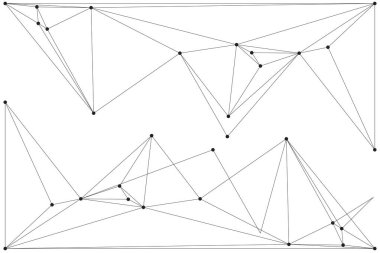 Bağlı Noktalar ve Çizgiler Çokgen Teknoloji Yapısı ile Soyut Geometrik Ağ Ağı Ağı Arkaplanı