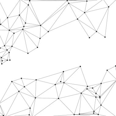 Bağlı Noktalar ve Çizgiler Çokgen Teknoloji Yapısı ile Soyut Geometrik Ağ Ağı Ağı Arkaplanı