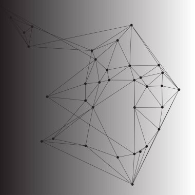 Bağlı Noktalar ve Çizgiler Çokgen Teknoloji Yapısı ile Soyut Geometrik Ağ Ağı Ağı Arkaplanı