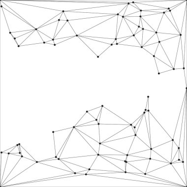 Bağlı Noktalar ve Çizgiler Çokgen Teknoloji Yapısı ile Soyut Geometrik Ağ Ağı Ağı Arkaplanı
