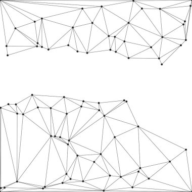 Bağlı Noktalar ve Çizgiler Çokgen Teknoloji Yapısı ile Soyut Geometrik Ağ Ağı Ağı Arkaplanı