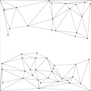 Bağlı Noktalar ve Çizgiler Çokgen Teknoloji Yapısı ile Soyut Geometrik Ağ Ağı Ağı Arkaplanı