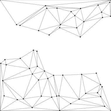 Bağlı Noktalar ve Çizgiler Çokgen Teknoloji Yapısı ile Soyut Geometrik Ağ Ağı Ağı Arkaplanı