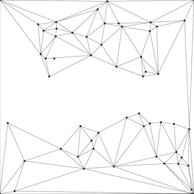Bağlı Noktalar ve Çizgiler Çokgen Teknoloji Yapısı ile Soyut Geometrik Ağ Ağı Ağı Arkaplanı