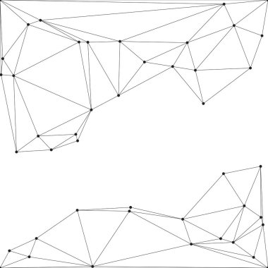 Bağlı Noktalar ve Çizgiler Çokgen Teknoloji Yapısı ile Soyut Geometrik Ağ Ağı Ağı Arkaplanı