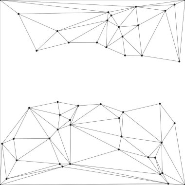 Bağlı Noktalar ve Çizgiler Çokgen Teknoloji Yapısı ile Soyut Geometrik Ağ Ağı Ağı Arkaplanı