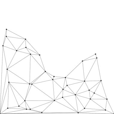 Bağlı Noktalar ve Çizgiler Çokgen Teknoloji Yapısı ile Soyut Geometrik Ağ Ağı Ağı Arkaplanı