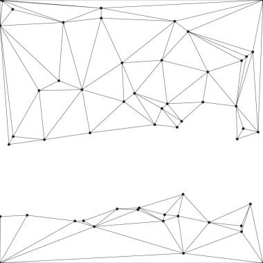 Bağlı Noktalar ve Çizgiler Çokgen Teknoloji Yapısı ile Soyut Geometrik Ağ Ağı Ağı Arkaplanı
