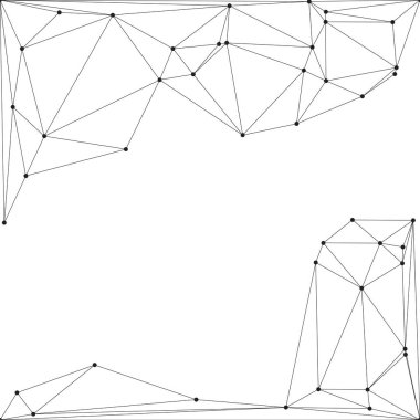 Bağlı Noktalar ve Çizgiler Çokgen Teknoloji Yapısı ile Soyut Geometrik Ağ Ağı Ağı Arkaplanı