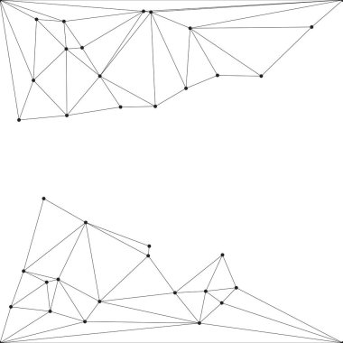 Bağlı Noktalar ve Çizgiler Çokgen Teknoloji Yapısı ile Soyut Geometrik Ağ Ağı Ağı Arkaplanı