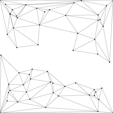 Bağlı Noktalar ve Çizgiler Çokgen Teknoloji Yapısı ile Soyut Geometrik Ağ Ağı Ağı Arkaplanı
