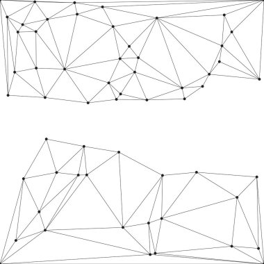 Bağlı Noktalar ve Çizgiler Çokgen Teknoloji Yapısı ile Soyut Geometrik Ağ Ağı Ağı Arkaplanı