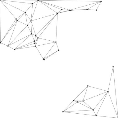 Bağlı Noktalar ve Çizgiler Çokgen Teknoloji Yapısı ile Soyut Geometrik Ağ Ağı Ağı Arkaplanı