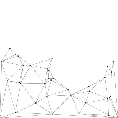 Bağlı Noktalar ve Çizgiler Çokgen Teknoloji Yapısı ile Soyut Geometrik Ağ Ağı Ağı Arkaplanı