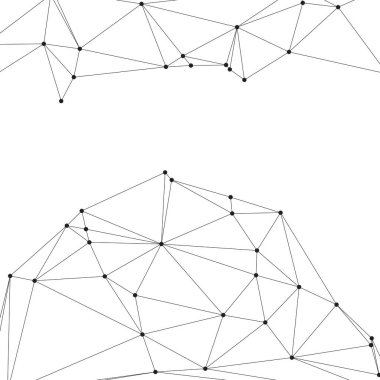 Bağlı Noktalar ve Çizgiler Çokgen Teknoloji Yapısı ile Soyut Geometrik Ağ Ağı Ağı Arkaplanı