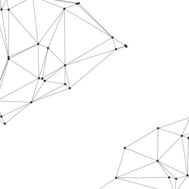 Bağlı Noktalar ve Çizgiler Çokgen Teknoloji Yapısı ile Soyut Geometrik Ağ Ağı Ağı Arkaplanı