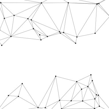 Bağlı Noktalar ve Çizgiler Çokgen Teknoloji Yapısı ile Soyut Geometrik Ağ Ağı Ağı Arkaplanı