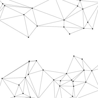 Bağlı Noktalar ve Çizgiler Çokgen Teknoloji Yapısı ile Soyut Geometrik Ağ Ağı Ağı Arkaplanı