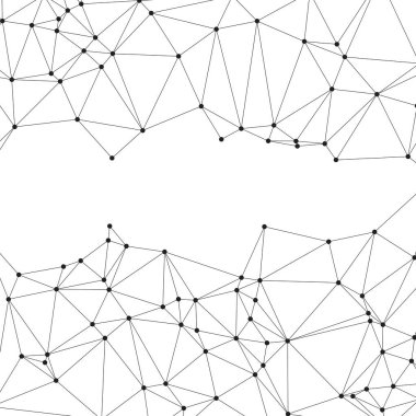 Bağlı Noktalar ve Çizgiler Çokgen Teknoloji Yapısı ile Soyut Geometrik Ağ Ağı Ağı Arkaplanı