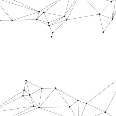 Bağlı Noktalar ve Çizgiler Çokgen Teknoloji Yapısı ile Soyut Geometrik Ağ Ağı Ağı Arkaplanı