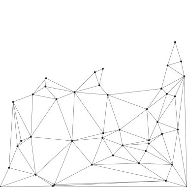 Bağlı Noktalar ve Çizgiler Çokgen Teknoloji Yapısı ile Soyut Geometrik Ağ Ağı Ağı Arkaplanı