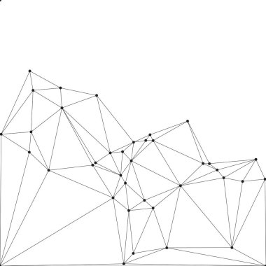 Bağlı Noktalar ve Çizgiler Çokgen Teknoloji Yapısı ile Soyut Geometrik Ağ Ağı Ağı Arkaplanı