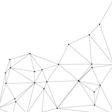 Bağlı Noktalar ve Çizgiler Çokgen Teknoloji Yapısı ile Soyut Geometrik Ağ Ağı Ağı Arkaplanı