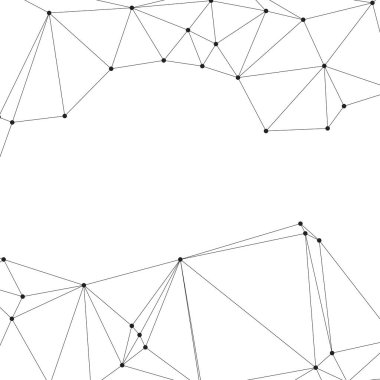 Bağlı Noktalar ve Çizgiler Çokgen Teknoloji Yapısı ile Soyut Geometrik Ağ Ağı Ağı Arkaplanı