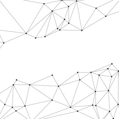 Bağlı Noktalar ve Çizgiler Çokgen Teknoloji Yapısı ile Soyut Geometrik Ağ Ağı Ağı Arkaplanı