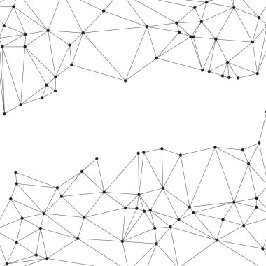 Bağlı Noktalar ve Çizgiler Çokgen Teknoloji Yapısı ile Soyut Geometrik Ağ Ağı Ağı Arkaplanı
