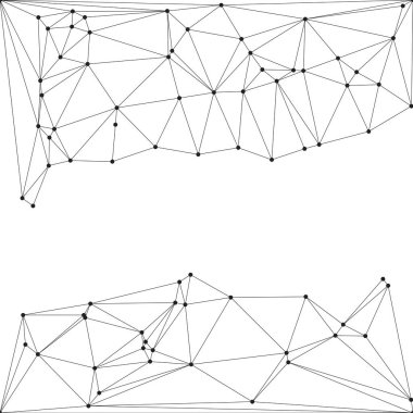 Bağlı Noktalar ve Çizgiler Çokgen Teknoloji Yapısı ile Soyut Geometrik Ağ Ağı Ağı Arkaplanı