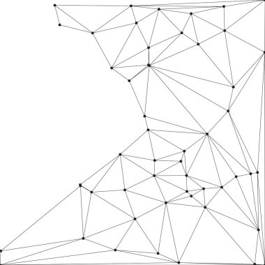Bağlı Noktalar ve Çizgiler Çokgen Teknoloji Yapısı ile Soyut Geometrik Ağ Ağı Ağı Arkaplanı