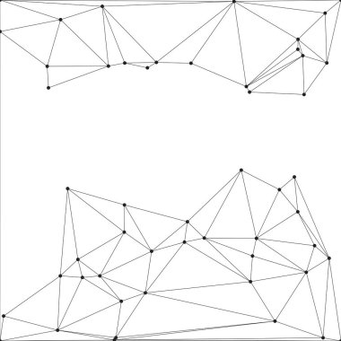 Bağlı Noktalar ve Çizgiler Çokgen Teknoloji Yapısı ile Soyut Geometrik Ağ Ağı Ağı Arkaplanı