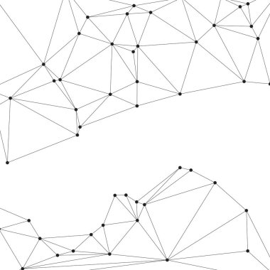 Bağlı Noktalar ve Çizgiler Çokgen Teknoloji Yapısı ile Soyut Geometrik Ağ Ağı Ağı Arkaplanı