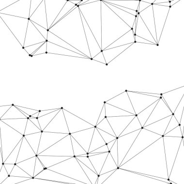 Bağlı Noktalar ve Çizgiler Çokgen Teknoloji Yapısı ile Soyut Geometrik Ağ Ağı Ağı Arkaplanı