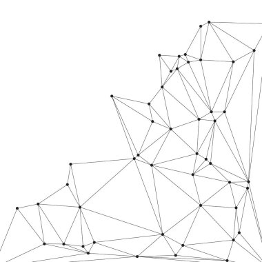 Bağlı Noktalar ve Çizgiler Çokgen Teknoloji Yapısı ile Soyut Geometrik Ağ Ağı Ağı Arkaplanı