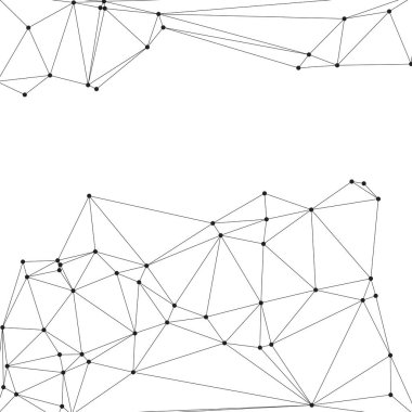 Bağlı Noktalar ve Çizgiler Çokgen Teknoloji Yapısı ile Soyut Geometrik Ağ Ağı Ağı Arkaplanı