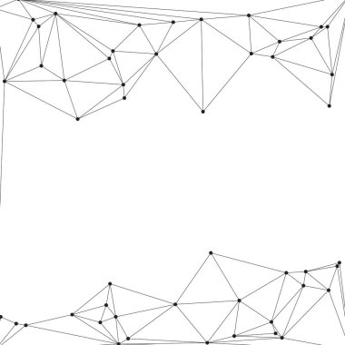 Bağlı Noktalar ve Çizgiler Çokgen Teknoloji Yapısı ile Soyut Geometrik Ağ Ağı Ağı Arkaplanı