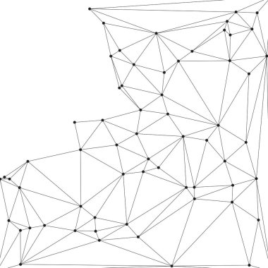 Bağlı Noktalar ve Çizgiler Çokgen Teknoloji Yapısı ile Soyut Geometrik Ağ Ağı Ağı Arkaplanı