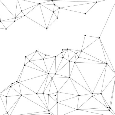 Bağlı Noktalar ve Çizgiler Çokgen Teknoloji Yapısı ile Soyut Geometrik Ağ Ağı Ağı Arkaplanı