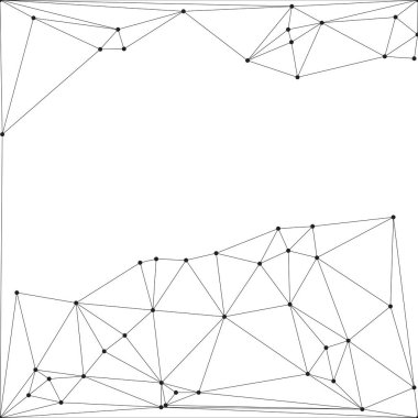Bağlı Noktalar ve Çizgiler Çokgen Teknoloji Yapısı ile Soyut Geometrik Ağ Ağı Ağı Arkaplanı