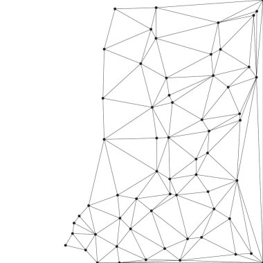 Bağlı Noktalar ve Çizgiler Çokgen Teknoloji Yapısı ile Soyut Geometrik Ağ Ağı Ağı Arkaplanı