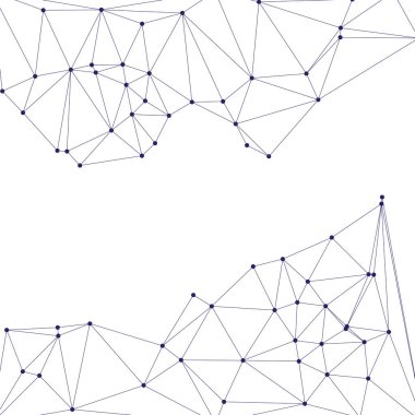 Bağlı Noktalar ve Çizgiler Çokgen Teknoloji Yapısı ile Soyut Geometrik Ağ Ağı Ağı Arkaplanı